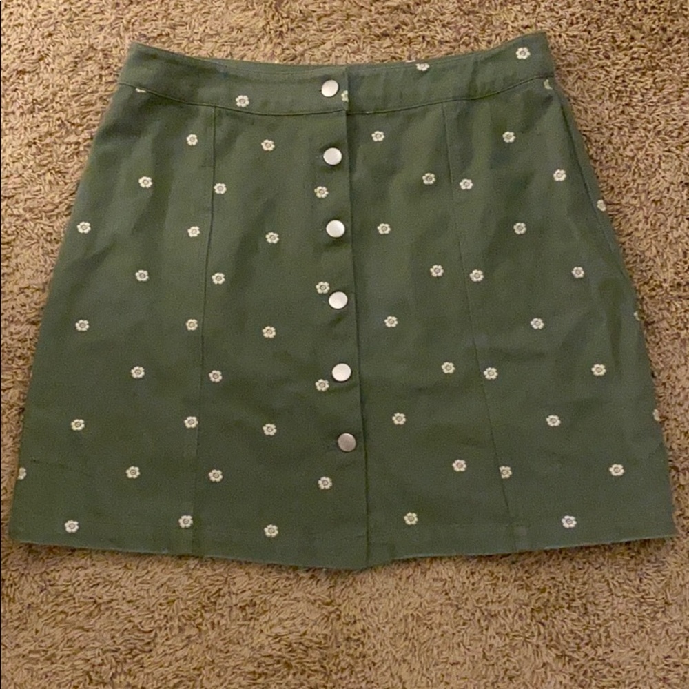 flower print mini skirt